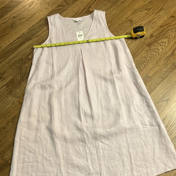 J Jill LoveLinen M Pastel V-neck Sleeveless Shift Dress Knee Length Lightweight - Picture 9 of 10